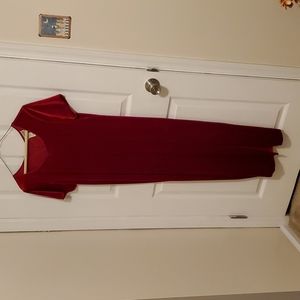 Red velvet dress 6P, Cold Water Creek